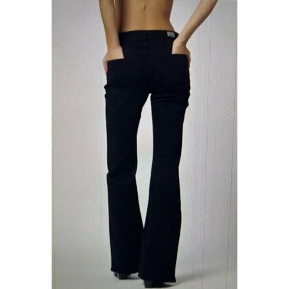 DAILY BLUE by ADRIANO GOLDSCHMIED Peace Bell Bottom Jeans in Infinity Black 27 - Picture 6 of 16